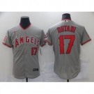 Men's Los Angeles Angels of Anaheim #17 Shohei Ohtani Grey Road Flex Base Authentic Collection Jersey