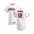 Men's Nike Los Angeles Angels #12 Anthony Bemboom White Home 2020 Authentic Player Baseball Jersey