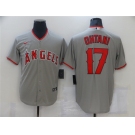 Men's Nike Los Angeles Angels #17 Shohei Ohtani Gray Road Stitched Baseball Jersey