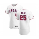 Men's Nike Los Angeles Angels #25 Jared Walsh White Home 2020 Authentic Player Baseball Jersey