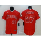 Men's Nike Los Angeles Angels #27 Mike Trout Red Flex Base Home Stitched Baseball Jersey