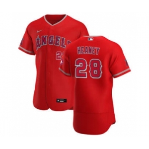 Men's Nike Los Angeles Angels #28 Andrew Heaney Red Alternate 2020 Authentic Player Baseball Jersey
