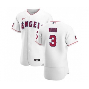 Men's Nike Los Angeles Angels #3 Taylor Ward White Home 2020 Authentic Player Baseball Jersey