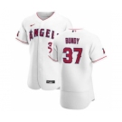 Men's Nike Los Angeles Angels #37 Dylan Bundy White Home 2020 Authentic Player Baseball Jersey