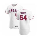 Men's Nike Los Angeles Angels #54 Jose Suarez White Home 2020 Authentic Player Baseball Jersey