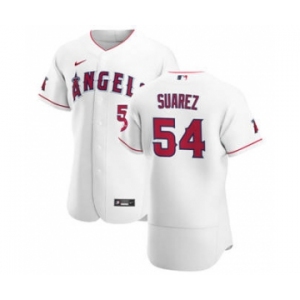 Men's Nike Los Angeles Angels #54 Jose Suarez White Home 2020 Authentic Player Baseball Jersey