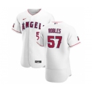 Men's Nike Los Angeles Angels #57 Hansel Robles White Home 2020 Authentic Player Baseball Jersey