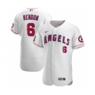 Men's Nike Los Angeles Angels #6 Anthony Rendon White Authentic Player Baseball Jersey