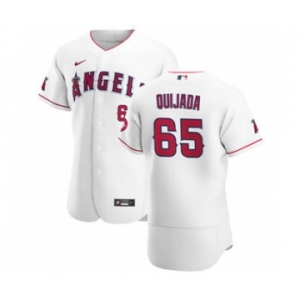 Men's Nike Los Angeles Angels #65 Jose Quijada White Home 2020 Authentic Player Baseball Jersey
