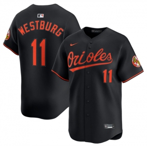 Men's Baltimore Orioles #11 Jordan Westburg Black 2025 Alternate Limited Cool Base Stitched Baseball Jersey