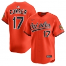 Men's Baltimore Orioles #17 Colton Cowser Orange 2025 2nd Alternate Limited Stitched Baseball Jersey