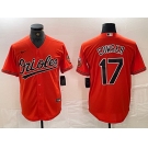 Men's Baltimore Orioles #17 Colton Cowser Orange Cool Base Stitched Jersey