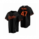 Men's Baltimore Orioles #22 John Means Nike Black Replica Alternate Jersey