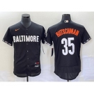 Men's Baltimore Orioles #35 Adley Rutschman Black 2023 City Connect Flex Base Stitched Jersey 1