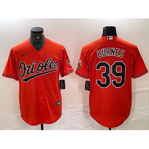 Men's Baltimore Orioles #39 Corbin Burnes Orange Cool Base Stitched Jersey