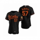 Men's Baltimore Orioles #57 Hanser Alberto Nike Black Authentic 2020 Alternate Jersey