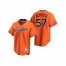 Men's Baltimore Orioles #57 Hanser Alberto Nike Orange Cooperstown Collection Alternate Jersey