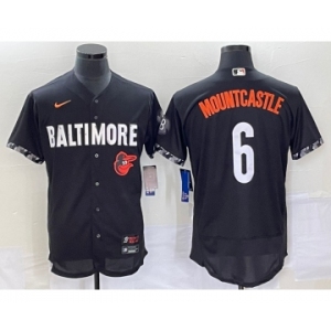 Men's Baltimore Orioles #6 Ryan Mountcastle Black 2023 City Connect Flex Base Stitched Jersey