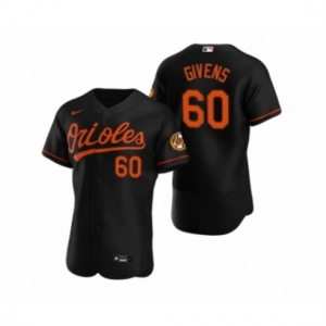 Men's Baltimore Orioles #60 Mychal Givens Nike Black Authentic 2020 Alternate Jersey