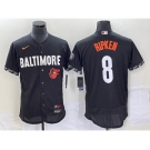 Men's Baltimore Orioles #8 Cal Ripken Jr Black 2023 City Connect Flex Base Stitched Jersey