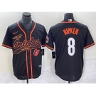 Men's Baltimore Orioles #8 Cal Ripken Jr Black With Patch Cool Base Stitched Baseball Jerse