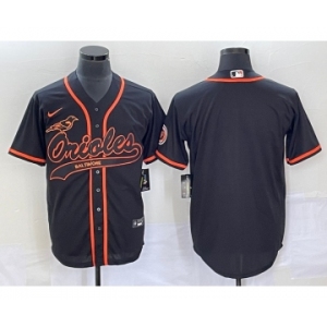 Men's Baltimore Orioles Black Cool Base Stitched Baseball Jersey