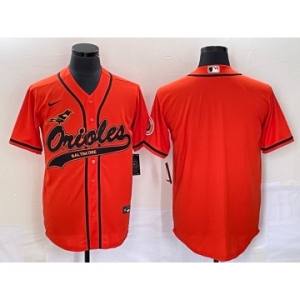 Men's Baltimore Orioles Orange Cool Base Stitched Baseball Jersey