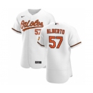 Men's Nike Baltimore Orioles #57 Hanser Alberto White Home 2020 Authentic Player Baseball Jersey