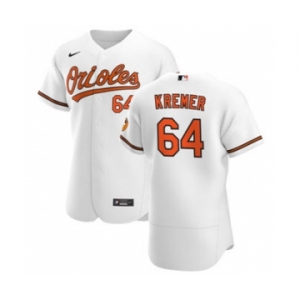 Men's Nike Baltimore Orioles #64 Dean Kremer White Home 2020 Authentic Player Baseball Jersey