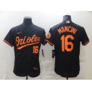 Nike Men's Baltimore Orioles #16 Trey Mancini Black Alternate Flex Base Authentic Collection Baseball Jersey