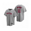 Boston Red Sox #11 Rafael Devers Nike Gray Replica Road Jersey