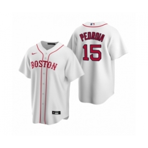 Boston Red Sox #15 Dustin Pedroia Nike White Replica Alternate Jersey