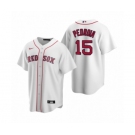 Boston Red Sox #15 Dustin Pedroia Nike White Replica Home Jersey