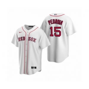 Boston Red Sox #15 Dustin Pedroia Nike White Replica Home Jersey