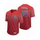 Boston Red Sox #15 Dustin Pedroia Red Fade Nike Jersey