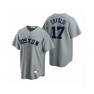 Boston Red Sox #17 Nathan Eovaldi Nike Gray Cooperstown Collection Road Jersey