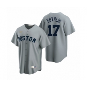 Boston Red Sox #17 Nathan Eovaldi Nike Gray Cooperstown Collection Road Jersey