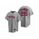 Boston Red Sox #25 Kevin Plawecki Nike Gray Replica Road Jersey