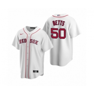 Boston Red Sox #50 Mookie Betts Nike White Replica Home Jersey