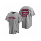 Boston Red Sox #57 Eduardo Rodriguez Nike Gray Replica Road Jersey