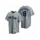 Boston Red Sox #8 Carl Yastrzemski Nike Gray Cooperstown Collection Road Jersey