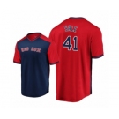 Chris Sale Boston Red Sox #41 Navy Red Iconic Player Majestic Jersey