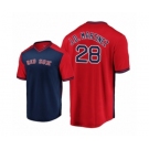 J.D. Martinez Boston Red Sox #28 Navy Red Iconic Player Majestic Jersey