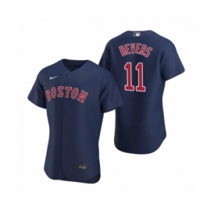 Men's Boston Red Sox #11 Rafael Devers Nike Navy Authentic 2020 Alternate Jersey