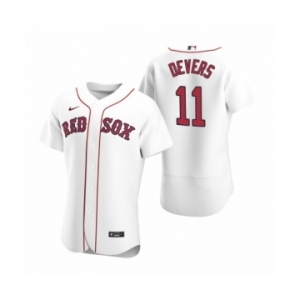 Men's Boston Red Sox #11 Rafael Devers Nike White Authentic 2020 Home Jersey