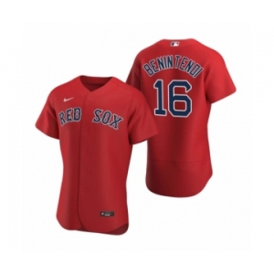 Men's Boston Red Sox #16 Andrew Benintendi Nike Red Authentic 2020 Alternate Jersey