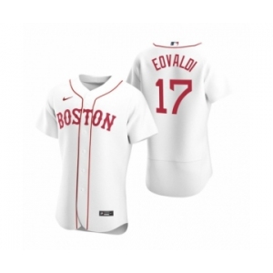 Men's Boston Red Sox #17 Nathan Eovaldi Nike White Authentic 2020 Alternate Jersey