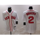 Men's Boston Red Sox #2 Xander Bogaerts White Cool Base Stitched Jersey