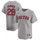 Men's Boston Red Sox #28 Danny Jansen Gray 2024 Away Limited Stitched Baseball Jersey