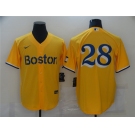 Men's Boston Red Sox #28 J.D. Martinez Nike Gold 2021 City Connect Replica Player Jersey